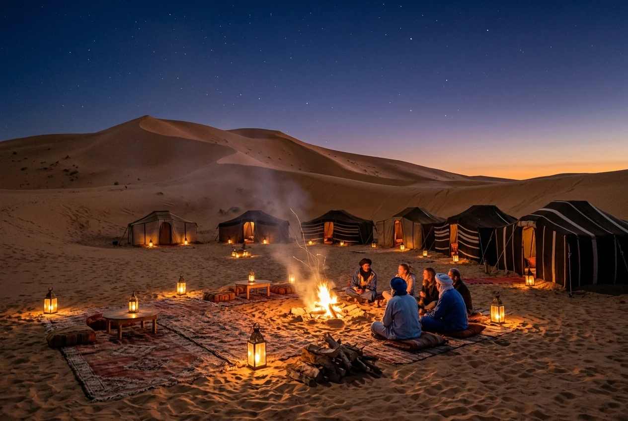 Best time to visit Sahara Morocco luxury camp