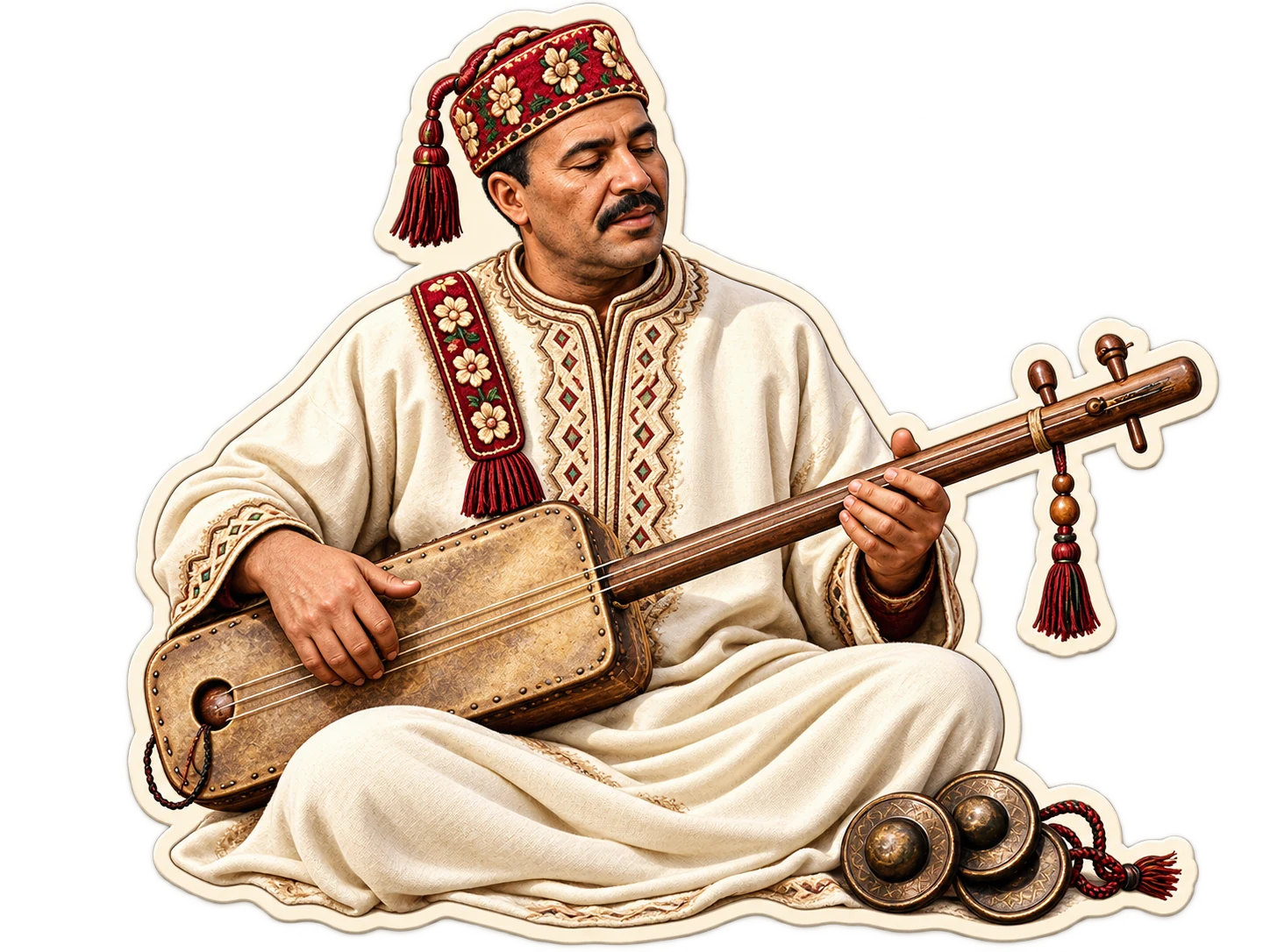 Gnawa Musician Moroccan Culture Sticker